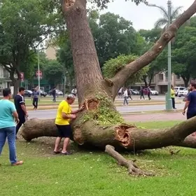 mulher ferida árvore Ribeirão Preto