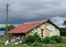 desabamento de muro durante temporal