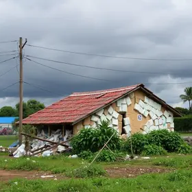 desabamento de muro durante temporal