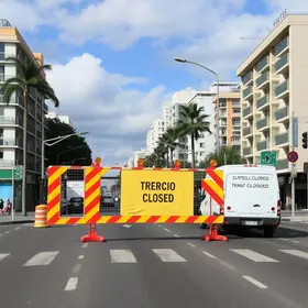 interdição parcial na Avenida Heráclito Fontoura