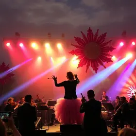 Parque Raya show gratuito Péricles Orquestra