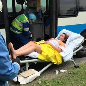 quebra de fêmur ônibus Ribeirão Preto