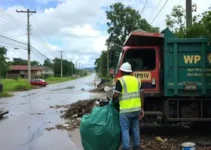 Limpeza após vendaval