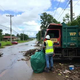 Limpeza após vendaval