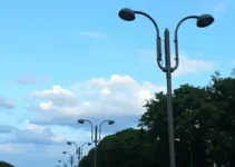 iluminação em praça